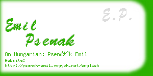 emil psenak business card